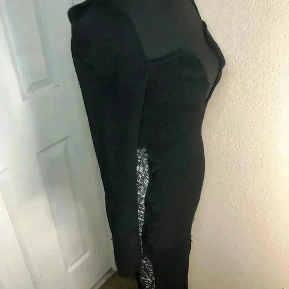 Lace Detail Sweater Dress - Picture 4 of 12